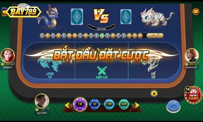 Cơ hội giành chiến thắng khi chơi game Rồng hổ tại Bay789 rất cao